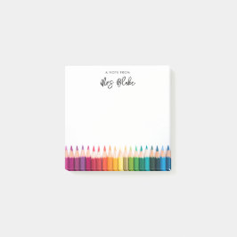 Bloco De Notas Apreciação de Professores Lápis Arco-Íris