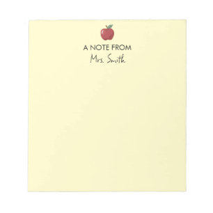 Bloco De Notas Apreciação do Professor de volta à Apple de Abaste