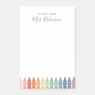 Bloco De Notas Apreciação do Professor Rainbow Crayon