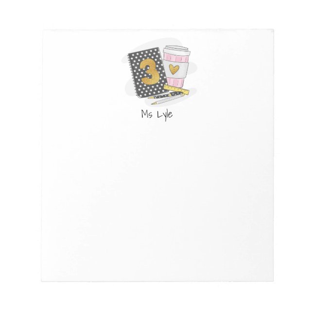 Bloco De Notas Apreciação Personalizada de Professores do Terceir (Frente)