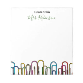 Bloco De Notas Apreciação Personalizável do Professor Clip de Pap