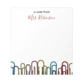 Bloco De Notas Apreciação Personalizável do Professor Clip de Pap