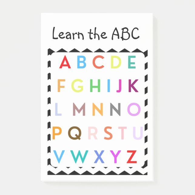 Bloco De Notas aprenda a ABC (Frente)