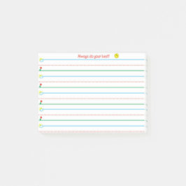 Bloco De Notas Aprenda a Escrever Nota Post-It