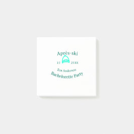 Bloco De Notas Après-ski bachelorette party turquoise hat name da