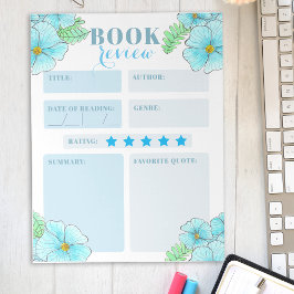 Bloco De Notas Aqua Azul Aqua Azul Aqua Floral Book Review
