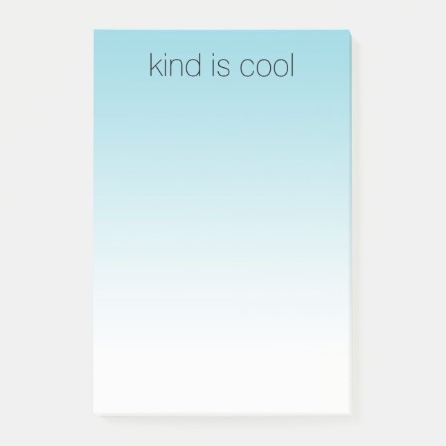 Bloco De Notas Aqua Ombre Kind é Legal (Frente)