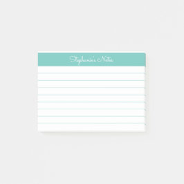 Bloco De Notas Aqua Vinculado a Elegante Minimalista Personalizad