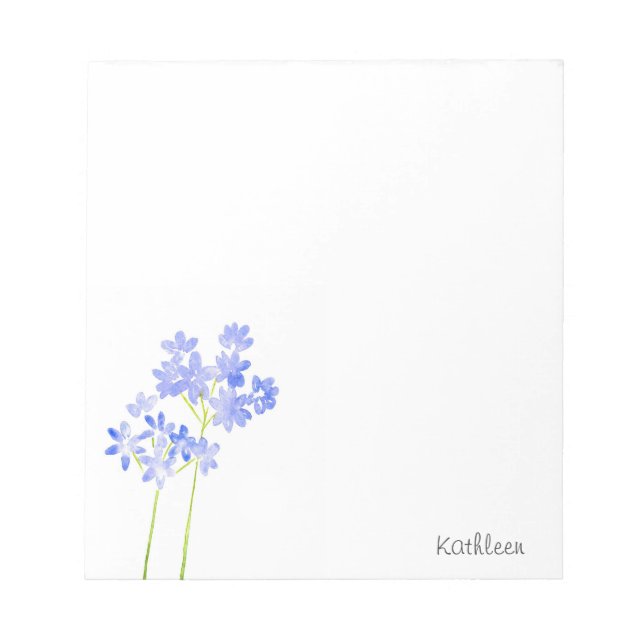 Bloco De Notas Aquarela Agapanthus (Frente)