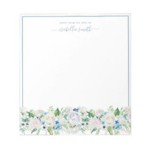 Aquarela Azul Azul Floral Romântico Elegante