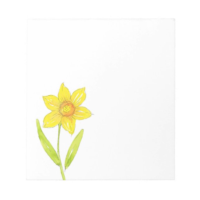 Bloco De Notas Aquarela Daffodil 2 (Frente)