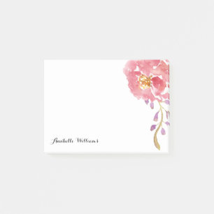 Bloco De Notas Aquarela de Jardim Personalizada