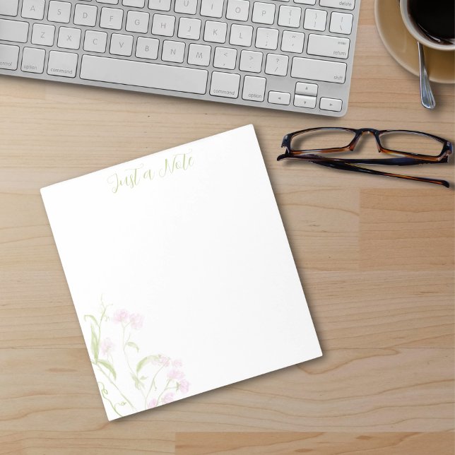 Bloco De Notas Aquarela doce de ervilha (Criador carregado)