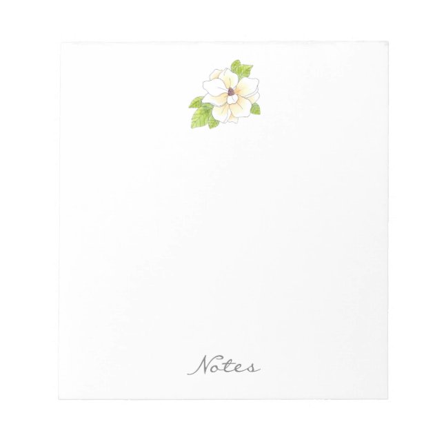 Bloco De Notas Aquarela e Caneta Magnolia Flor (Frente)