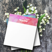 Aquarela rosa fúcsia respingo letra branca