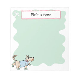 Bloco De Notas Aquele Cachorro Cachorro Bone Notepad Verde