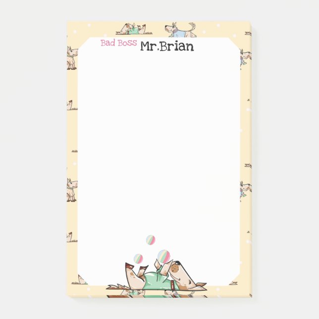 Bloco De Notas Aquele Cachorro Engraçado. (Frente)