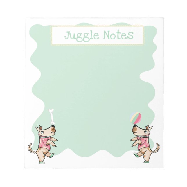 Bloco De Notas Aquele Notepad Verde Cachorro Bone Ball (Frente)