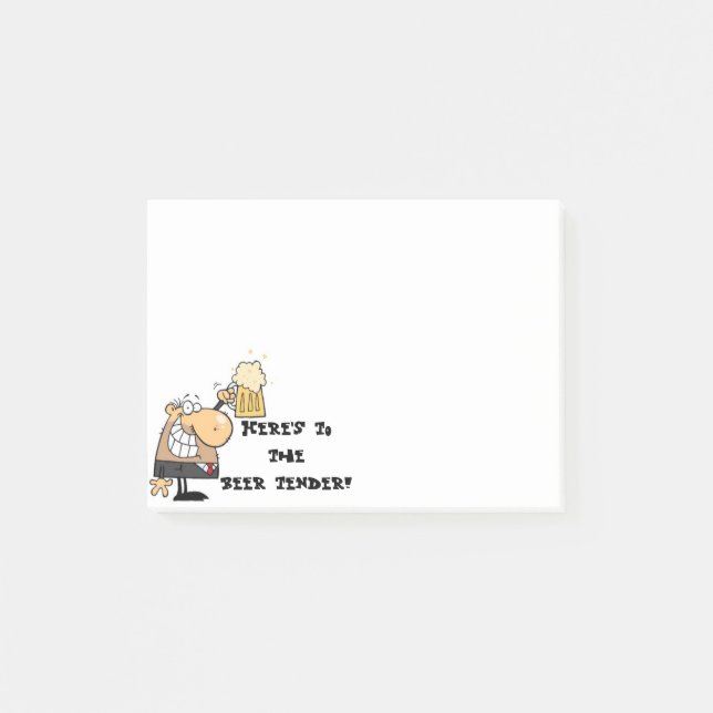 Bloco De Notas "Aqui está a cerveja-tender!" (Frente)