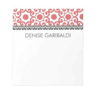 Bloco De Notas Arabesque moderno elegante personalizado