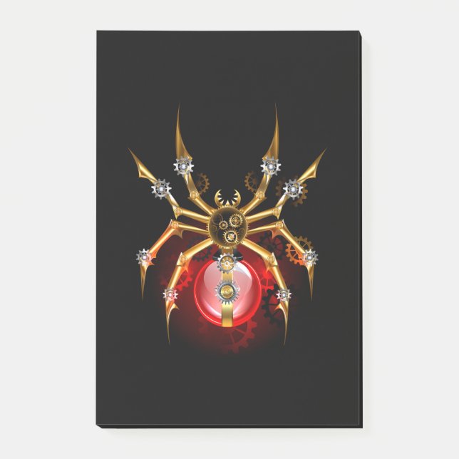 Bloco De Notas Aranha-do-galo em preto (Frente)