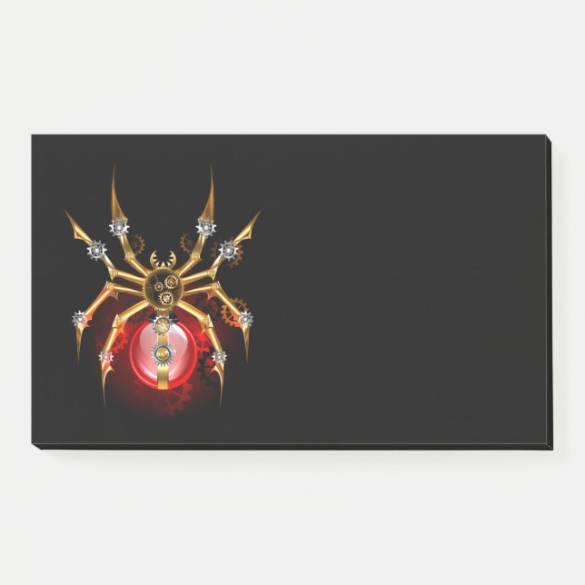 Bloco De Notas Aranha-do-galo em preto (Frente)