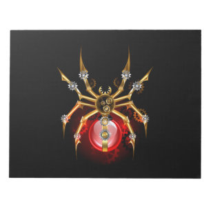 Bloco De Notas Aranha-do-galo em preto