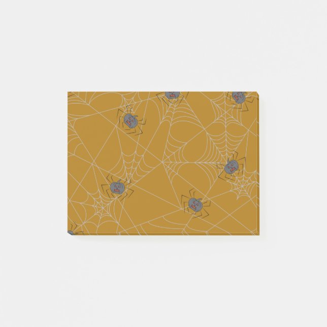 Bloco De Notas Aranhas do Dia das Bruxas e abóboras (Frente)