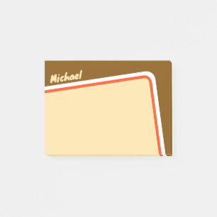 Bloco De Notas Arca Branca Cor-de-Cor-de-Laranja Retro, Personali