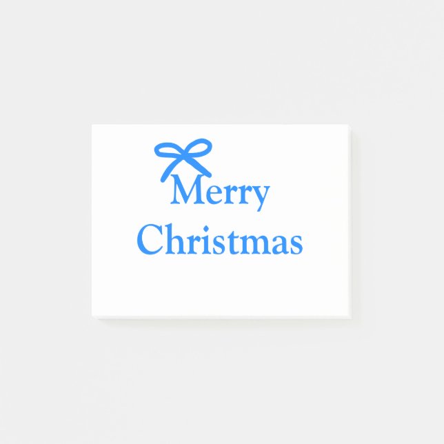 Bloco De Notas Arco azul feliz família natalícia presentes simple (Frente)