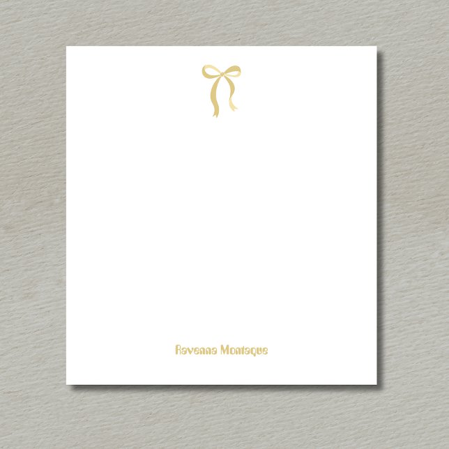 Bloco De Notas Arco Dourado Simples Script Nome Personalizado Scr (Criador carregado)