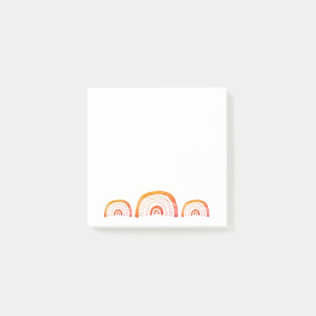 Bloco De Notas Arco-íris Aquarela Laranja (Frente)