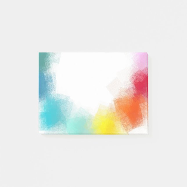 Bloco De Notas Arco-Íris Cores Personalizadas Vazio Arte Moderna  (Frente)