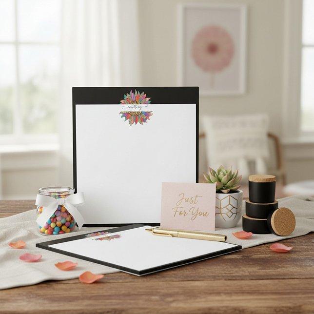 Bloco De Notas Arco-íris e estampa de leopardo personalizados   (Criador carregado)