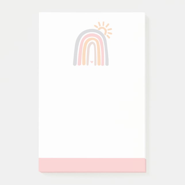 Bloco De Notas Arco-íris e sol (Frente)