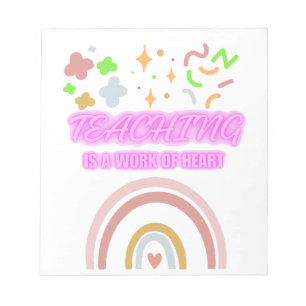Bloco De Notas Arco-Íris Ensino é uma obra de coração