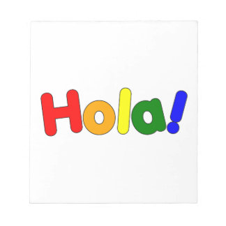 Bloco De Notas Arco-Íris Espanol Alô: Espanol Iris Hola