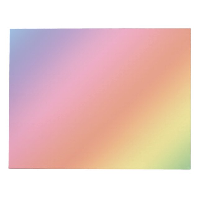 Bloco de Notas Arco-íris Pastel (Frente)