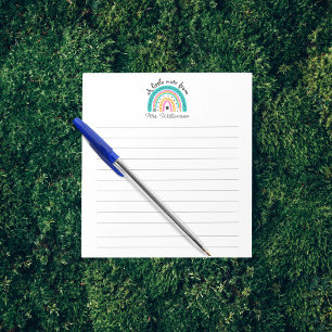 Bloco De Notas Arco-íris Personalizado de Agradecimento aos Profe