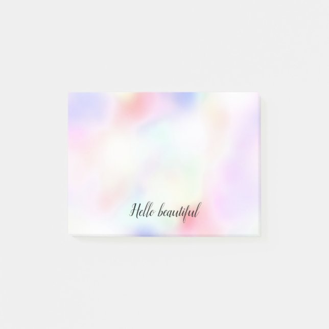 Bloco De Notas Arco-Íris Rosa-Rosa-Puro-Unicórnio (Frente)