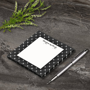 Bloco De Notas Arco Personalizado Preto e Branco