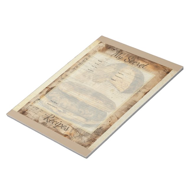 Bloco De Notas Arepa Bread Ephemera Collage Art (Inclinado)