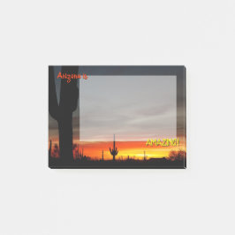 Bloco De Notas "Arizona é incrível!" Sonoran Desert Cactus Sunset