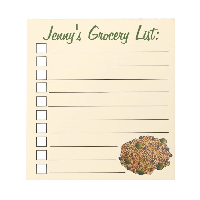 Bloco De Notas Arroz con Gandules Puerto Rican Comida Rice Peas (Frente)