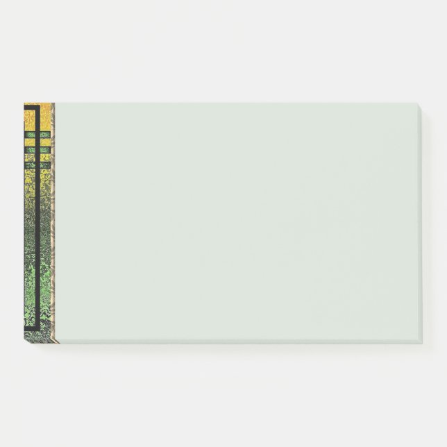Bloco De Notas Art Deco Em Verde E Dourado (Frente)