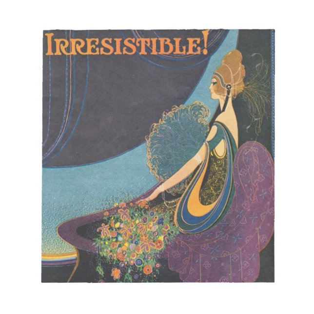 Bloco De Notas Art Deco Mavis Perfume Anúncio (Frente)