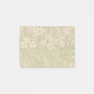 Bloco De Notas Art Nouveau Alfonse Mucha Flores de cravo florais