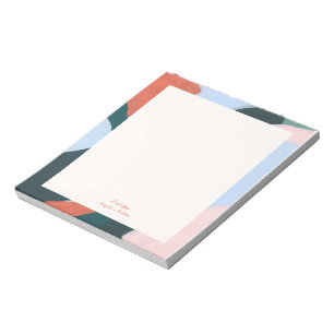 Bloco De Notas Arte Abstrata Colorida Única Personalizada