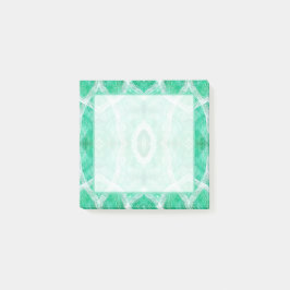 Bloco De Notas Arte abstrata em aquarela verde luz push