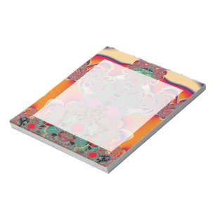 Bloco De Notas Arte Abstrata Meditação Vermelha